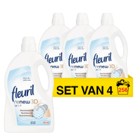 Fleuril Aanbieding: Fleuril Renew Vloeibaar Wasmiddel Puur Wit 4,2 Liter (4 flessen - 256 wasbeurten)  SFL00021