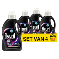 Fleuril Aanbieding: Fleuril Renew Vloeibaar Wasmiddel Zwart 1,35 Liter (4 flessen - 108 wasbeurten)  SFL00025