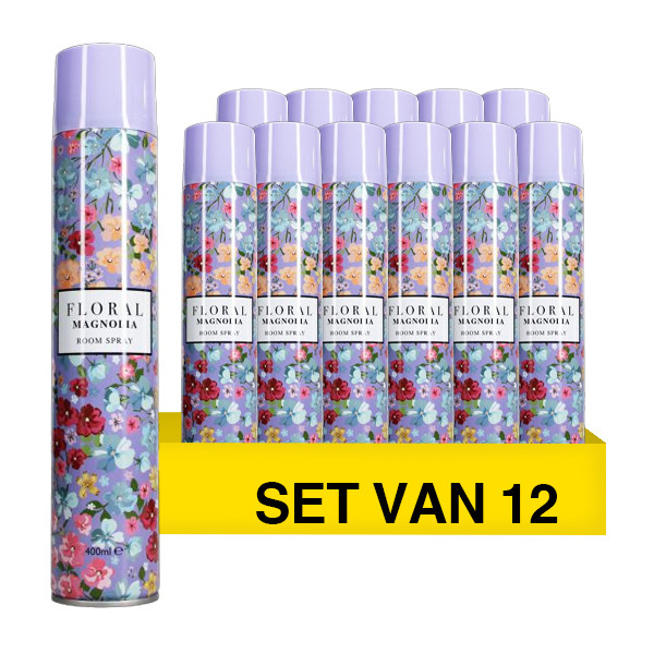 Aanbieding: Floral Room Spray Magnolia (12 stuks à 400 ml) SFL00079 - 1