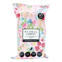 Floral Antibacteriële Doekjes Gardenia (1 verpakking, 80 doekjes) SFL00048