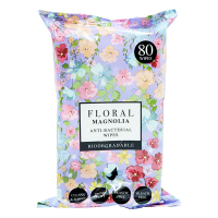 Floral Antibacteriële Doekjes Magnolia (1 verpakking, 80 doekjes) SFL00049