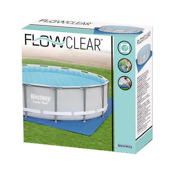 Flowclear grondfolie zwembad | Vierkant | 488 x 488 cm  SBE00042 - 1