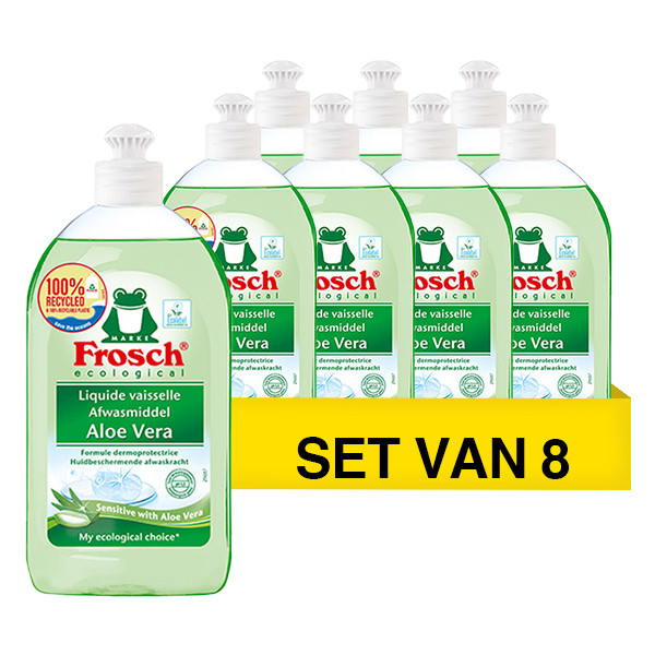 Frosch Aanbieding: Frosch afwasmiddel Aloe Vera (8 flessen a 500 ml)  SFR00107 - 1