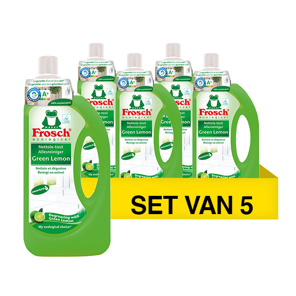 Frosch Aanbieding: Frosch allesreiniger Green Lemon (5 flessen a 1 liter)  SFR00105 - 1