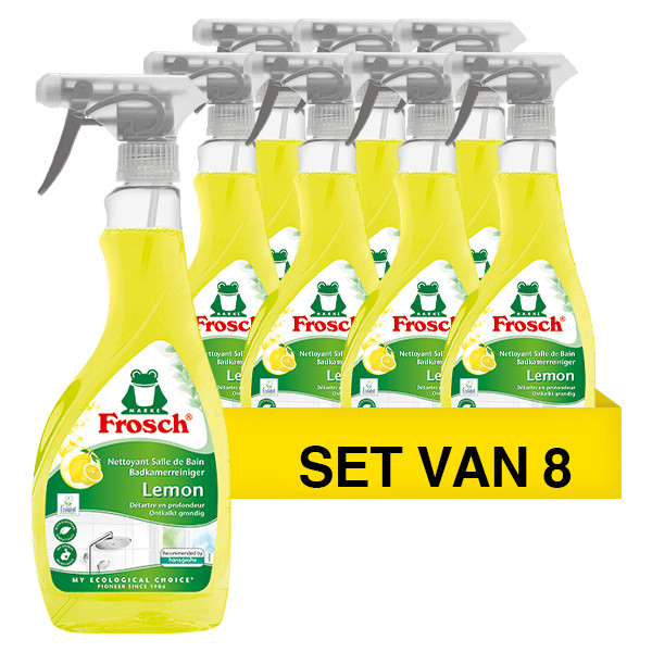 Frosch Aanbieding: Frosch badkamerreiniger lemon (8 x 500 ml)  SFR00115 - 1