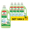 Frosch Aanbieding: Frosch wasmiddel sensitive aloe vera | 1,5 liter (5 flessen - 150 wasbeurten)  SFR00113