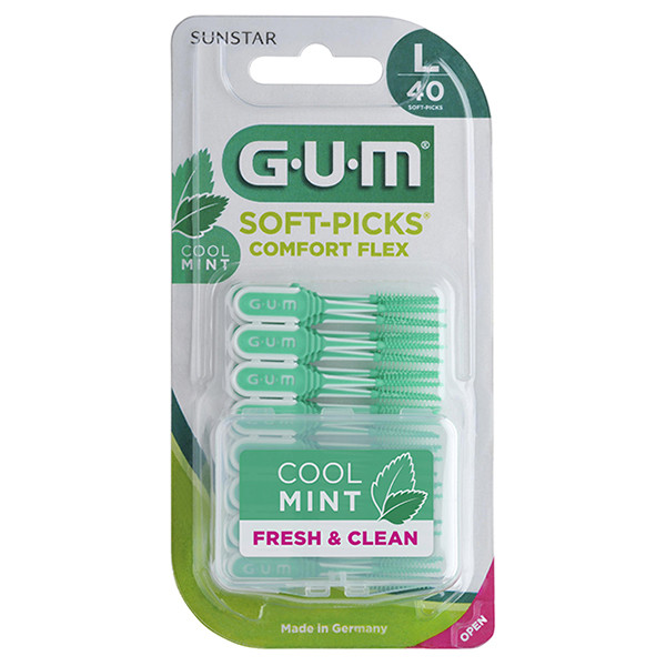 GUM Soft-Picks Comfort Flex Cool Mint Large (40 stuks)  SGU00133 - 1