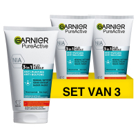 Garnier Aanbieding: 3x Garnier Skin Naturals Pure Active 3-in-1 gezichtsreiniging (150 ml)  SGA00083