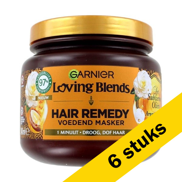 Aanbieding: 6x Garnier Loving Blends Argan- & Cameliaolie haarmasker (340 ml) SGA02004 - 1