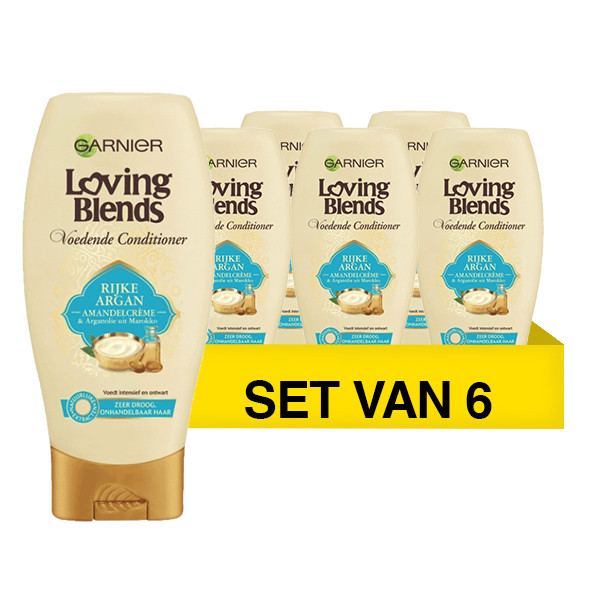 Garnier Aanbieding: 6x Garnier Loving Blends Arganolie & Amandelmelk conditioner (250 ml)  SGA02010 - 1