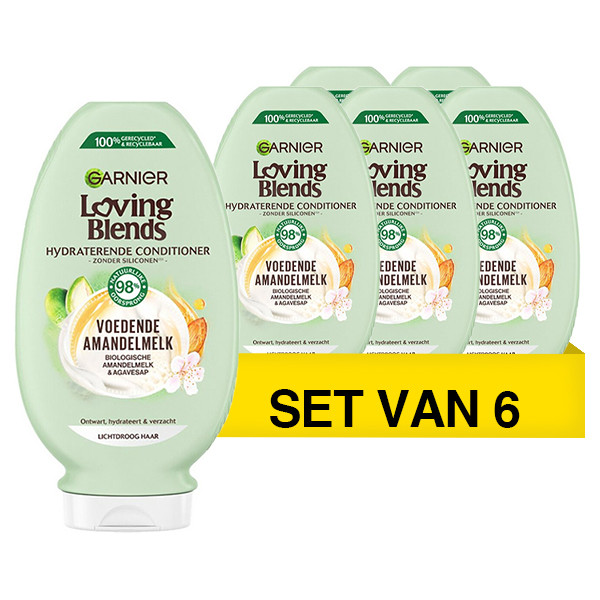 Garnier Aanbieding: Garnier Conditioner Loving Blends - Amandelmelk & Agavesap (6 flessen - 250 ml)  SGA02015 - 1