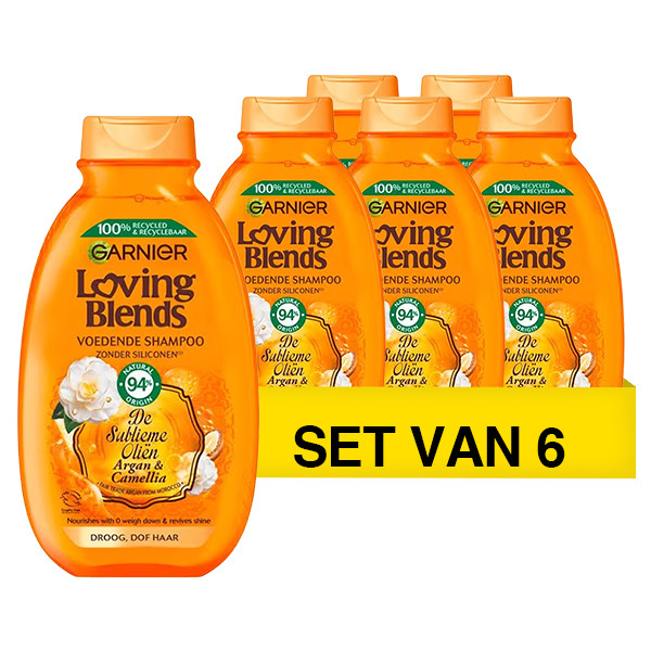 Garnier Aanbieding: Garnier Shampoo Loving Blends - Argan & Cameliaolie (6 flessen - 300ml)  SGA02023 - 1