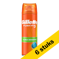 Aanbieding: 6x Gillette Fusion Hydra Sensitive Skin scheergel (200 ml) SGI00122