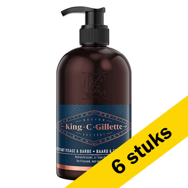 Gillette Aanbieding: 6x Gillette King C. baard- en gezichtsreiniger (350 ml)  SGI00115 - 1