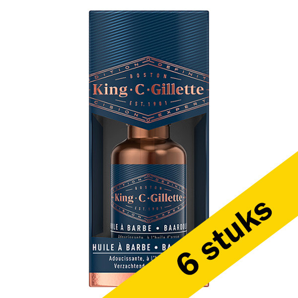 Gillette Aanbieding: 6x Gillette King C. baardolie (30 ml)  SGI00118 - 1