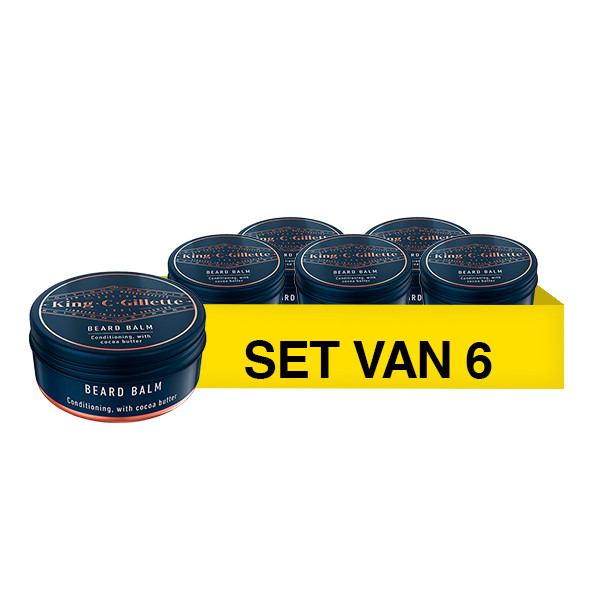 Gillette Aanbieding: 6x Gillette King C. zachte baardbalsem (100 ml)  SGI00117 - 1