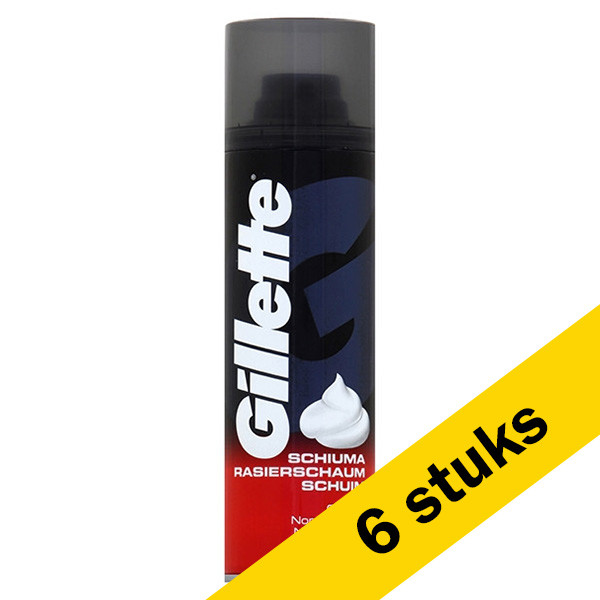 Gillette Aanbieding: 6x Gillette Regular scheerschuim (300 ml)  SGI00108 - 1
