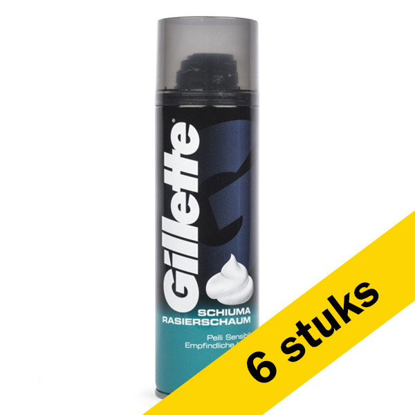 Gillette Aanbieding: 6x Gillette Sensitive Skin scheerschuim (200 ml)  SGI00109 - 1