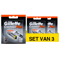 Aanbieding: Gillette Contour Plus scheermesjes (3 verpakkingen à 10 stuks) SGI00294