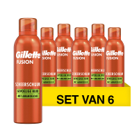 Aanbieding: Gillette Fusion Scheerschuim Voor De Gevoelige Huid Met Amandelolie (6 stuks à 250 ml) SGI00245