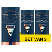 Aanbieding: Gillette King C. scheersysteem voor de hals + 1 mesje (3 stuks) SGI00300