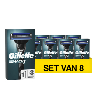 Aanbieding: Gillette Mach3 Base Scheersysteem (8 stuks) SGI00229