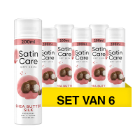 Aanbieding: Gillette Satin Care Droge Huid Shea Butter Silk Scheergel 200 ml (6 stuks) SGI00277
