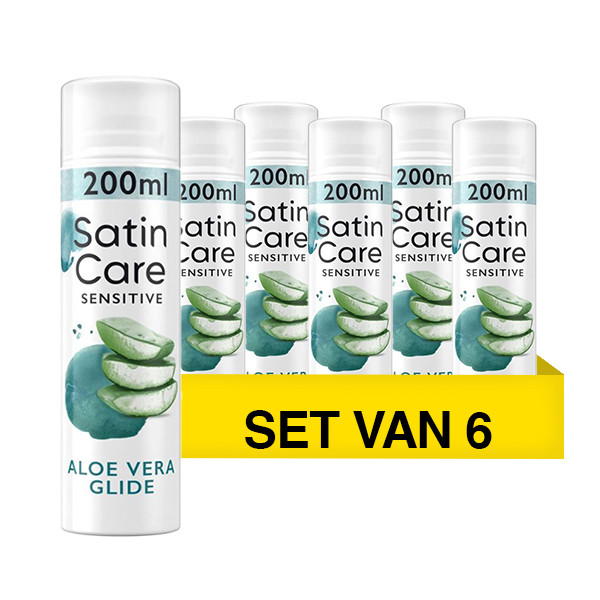 Aanbieding: Gillette Satin Care Sensitive Scheergel 200 ml (6 stuks) SGI00275 - 1