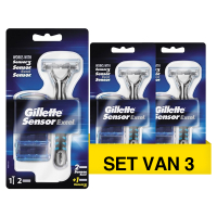 Aanbieding: Gillette Sensor Excel scheersysteem + 3 mesjes (3 stuks) SGI00302