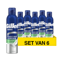 Aanbieding: Gillette Series Scheerschuim Sensitive (6 stuks à 250 ml) SGI00241
