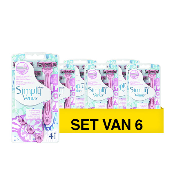 Aanbieding: Gillette Simply Venus Wegwerpscheermesjes (6 verpakkingen à 4 stuks) SGI00279 - 1
