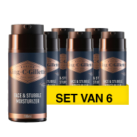 Aanbieding: King C. Gillette Gezicht en Stoppelbaard Hydraterende Crème (6 stuks à 100 ml) SGI00251