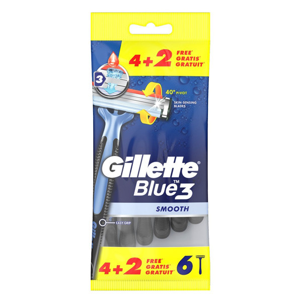 Gillette Blue III wegwerpmesjes (4+2)  SGI00044 - 1