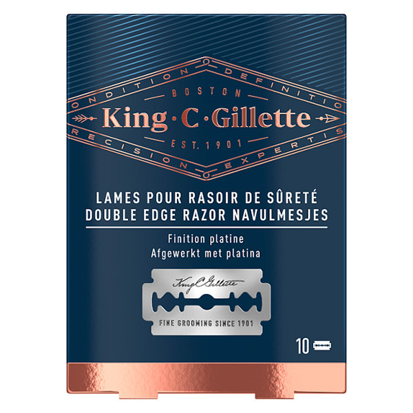 Gillette King C. Double Edge scheermesjes (10 stuks)  SGI00089 - 1