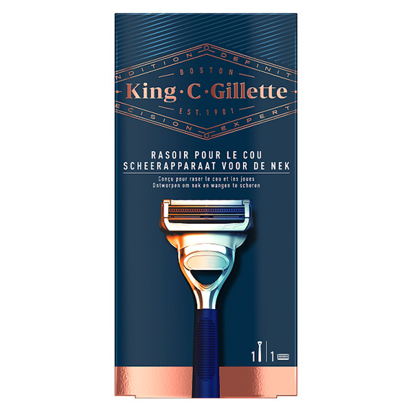 Gillette King C. scheersysteem voor de hals + 1 mesje  SGI00091 - 1