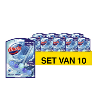 Aanbieding: 10x Glorix toiletblok Actief Blauw Water Ocean (48 gram) SGL00102