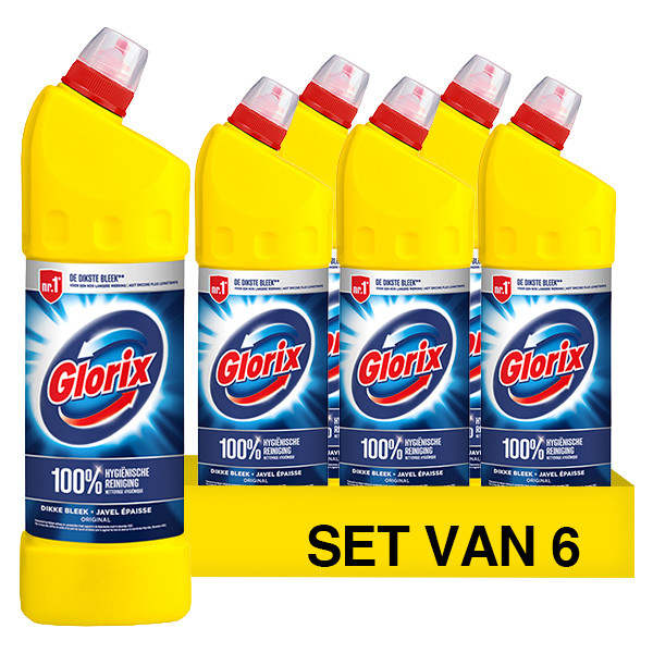 Aanbieding: Glorix Bleek Original (6 stuks à 1 L) SGL00706 - 1
