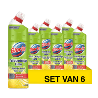 Aanbieding: Glorix Toiletreiniger Lime Zonder Bleek (6 stuks à 750 ml) SGL00110