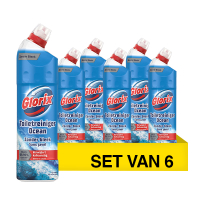 Aanbieding: Glorix Toiletreiniger Ocean Zonder Bleek (6 stuks à 750 ml)