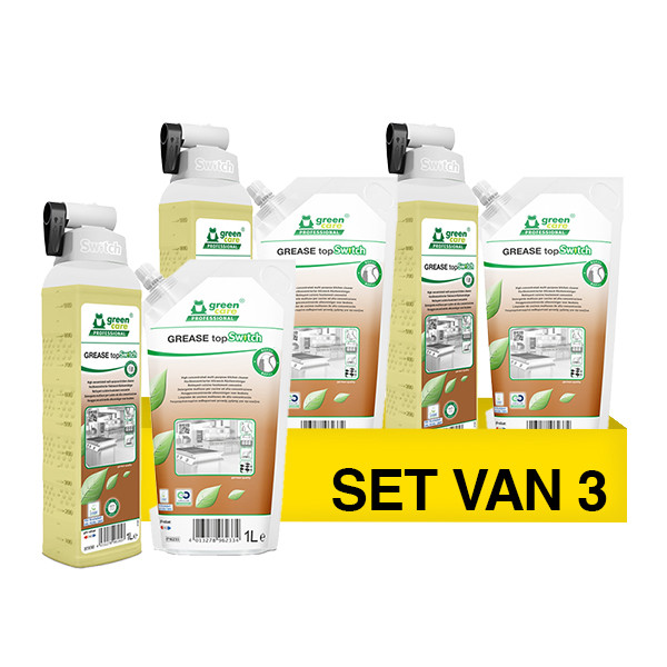 Aanbieding: Green Care Grease Topswitch | Multifunctionele Keukenreiniger/ontvetter | Ultra geconcentreerd | 3 stuks x  1 L SGR00170 - 1
