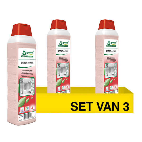 Aanbieding: Green Care Sanet Perfect | Sanitairreiniger | 3 stuks x 1 L SGR00132 - 1