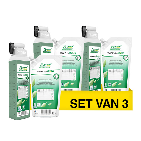 Aanbieding: Green Care Tawip Vioswitch navulling | Vloerreiniger | 3 stuks x 1 L SGR00168 - 1