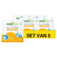 Greenspeed Aanbieding: Greenspeed Dishtabs All-in-one Vaatwastabletten  (5 dozen - 100 wasbeurten)  SGR00068