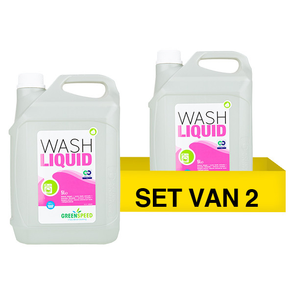 Greenspeed Aanbieding: Greenspeed Wash Liquid Vloeibaar wasmiddel (2 flessen - 5 liter)  SGR00064 - 1