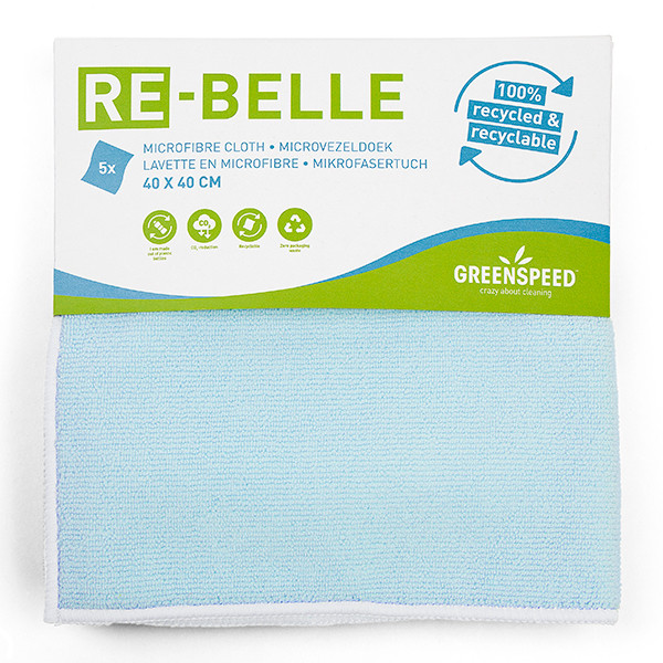 Greenspeed Re-belle Microvezeldoek Blauw (5 stuks - 40 x 40 cm)  SGR00019 - 1