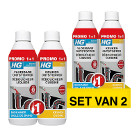 Aanbieding: 2x bundel HG Vloeibare Ontstopper (500 ml) + Keukenontstopper (500 ml) SHG00832