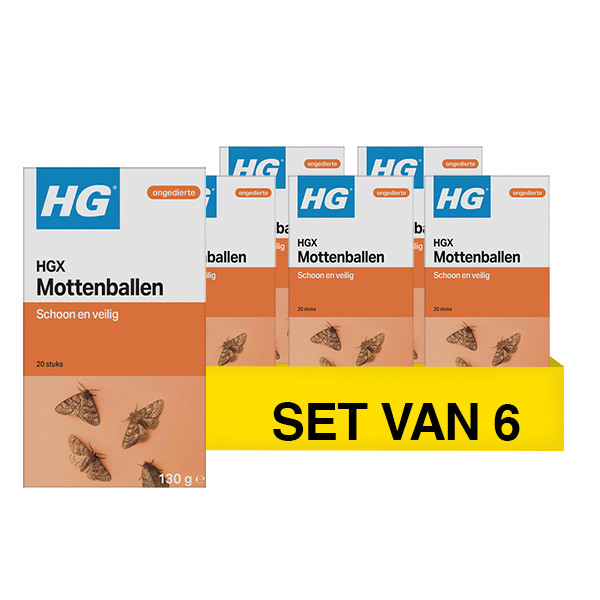Aanbieding: HGX Mottenballen (6 verpakkingen à 20 stuks) SHG00567 - 1