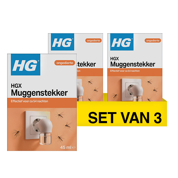 Aanbieding: HGX Muggenstekker Inclusief Vulling 45 ml (3 stuks) SHG00554 - 1