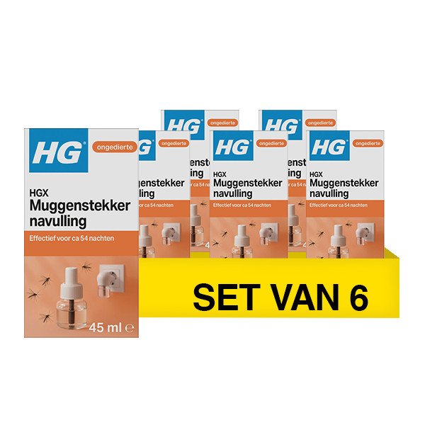 Aanbieding: HGX Muggenstekker Navulling (6 stuks à 45 ml) SHG00557 - 1