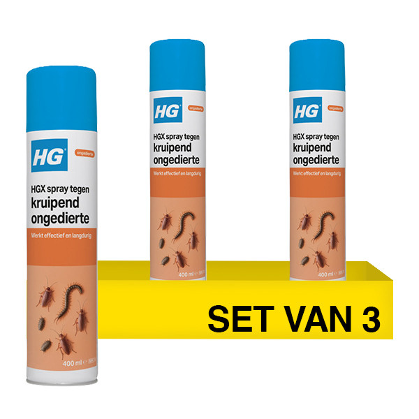 Aanbieding: HGX Spray Tegen Kruipend Ongedierte (3 stuks à 400 ml) SHG00540 - 1